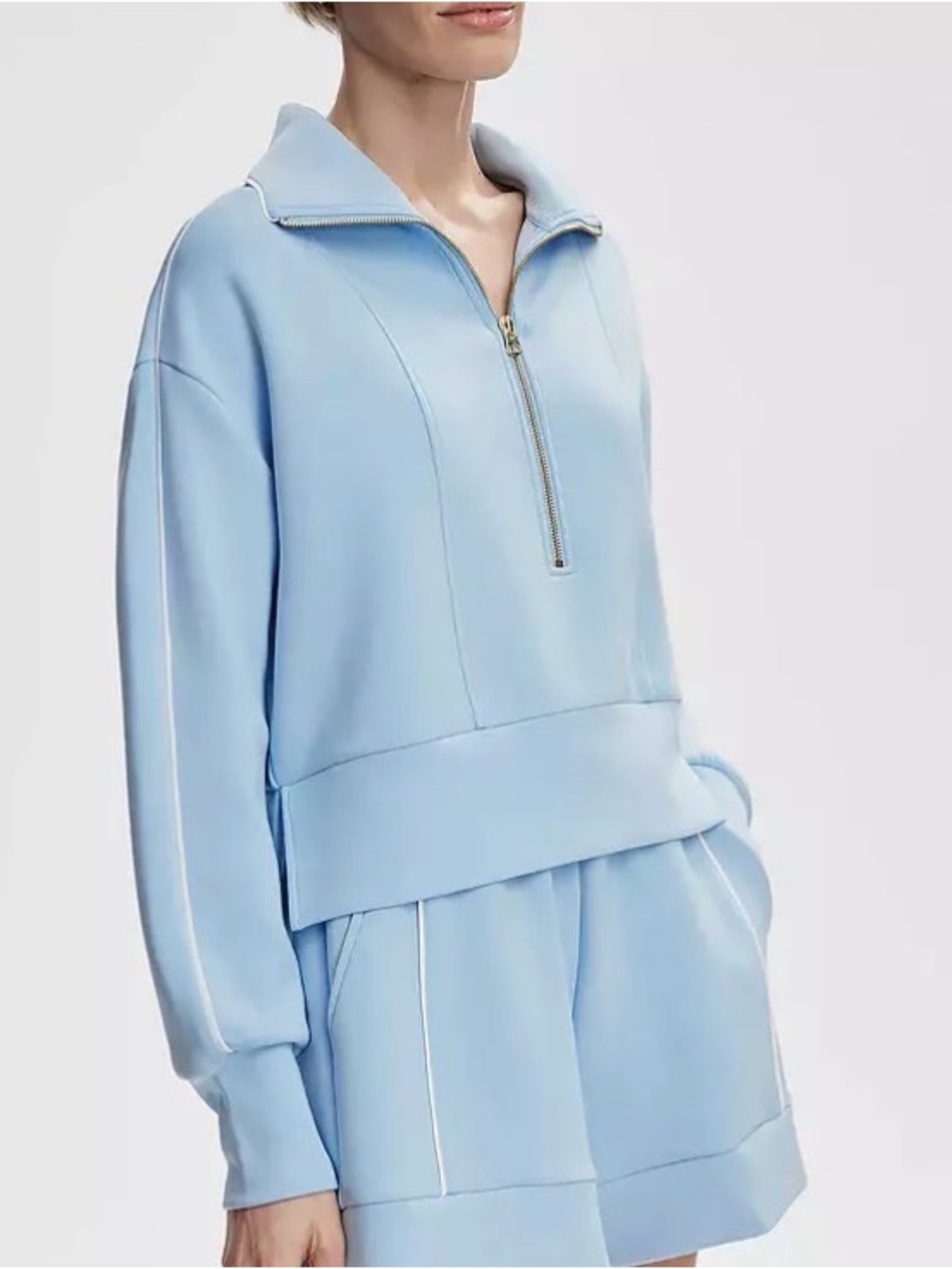 Varley Light Blue Half-Zip Pullover Jacket